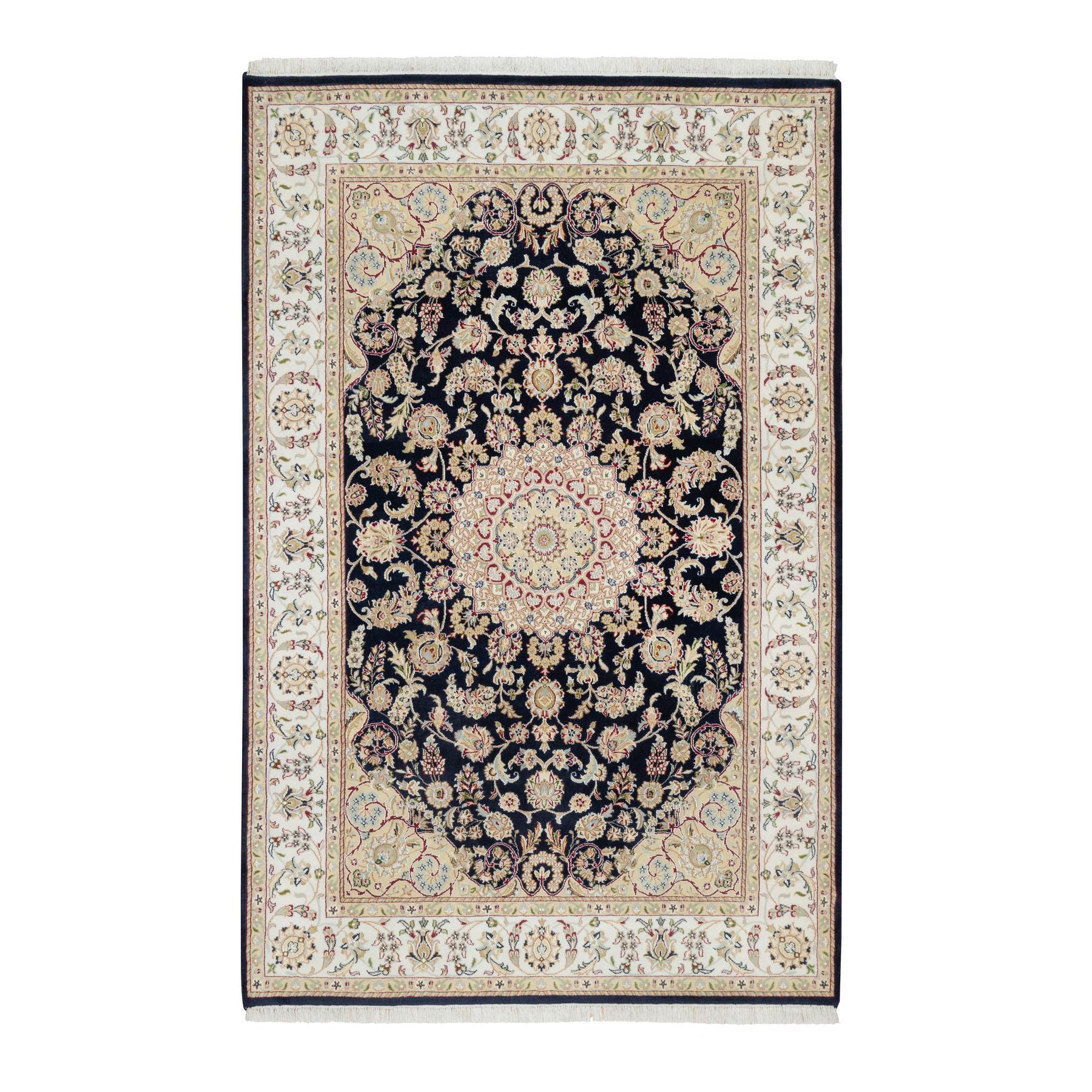 Traditional Silk Hand-Knotted Area Rug 5'10